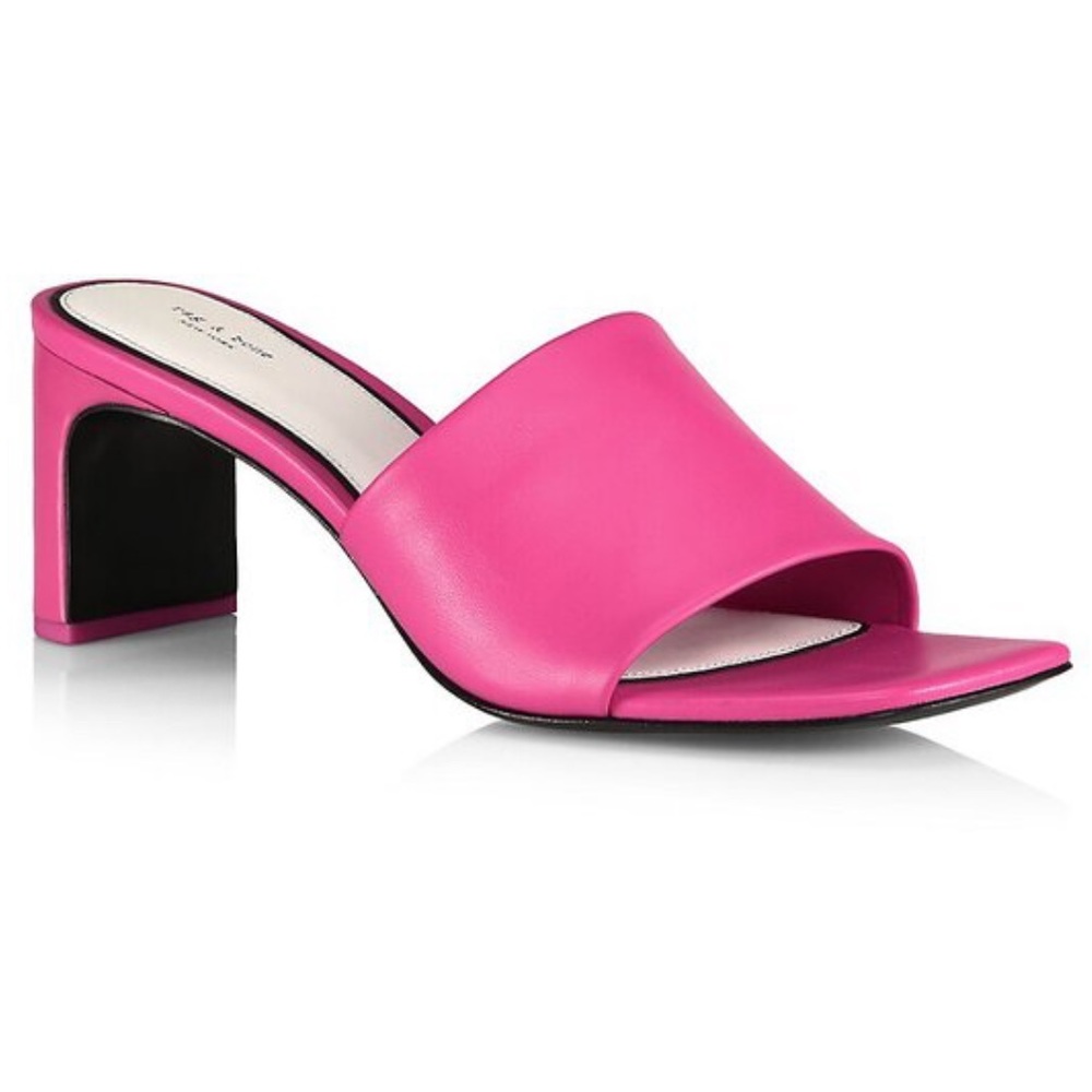 Rag & Bone Emma Leather Mules - Pink - 38